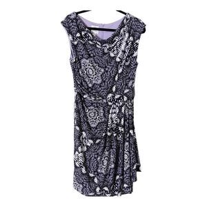 Suzi Chin For Maggy Boutique Sleeveless Cowl Neck Midi Dress Size 12